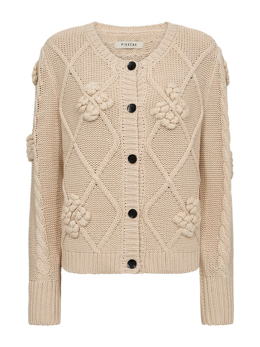 Pieszak Pearl Knit Cardigan-White Pearl