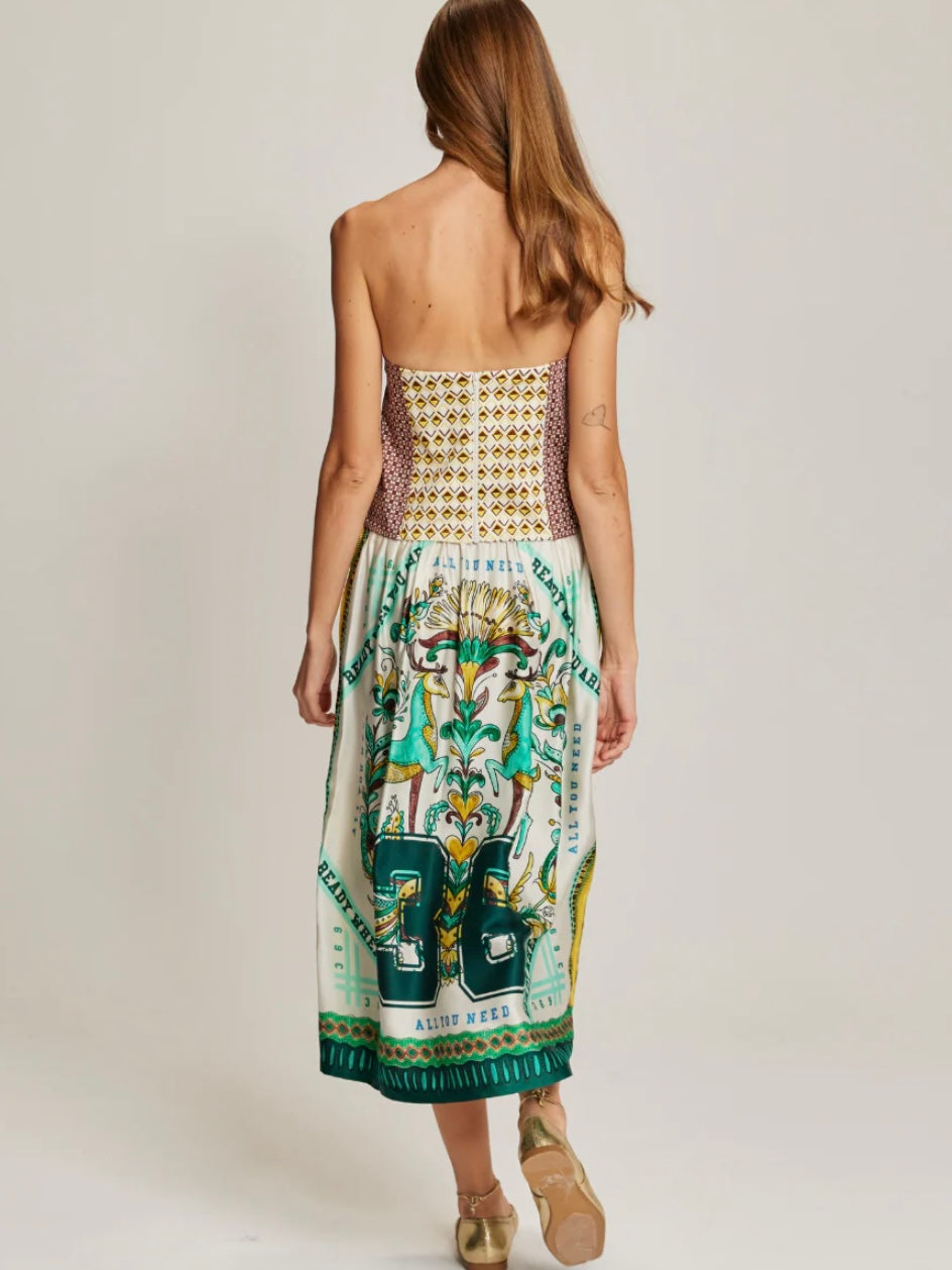 Me369 Vanessa Midi Skirt-Sporty Jade