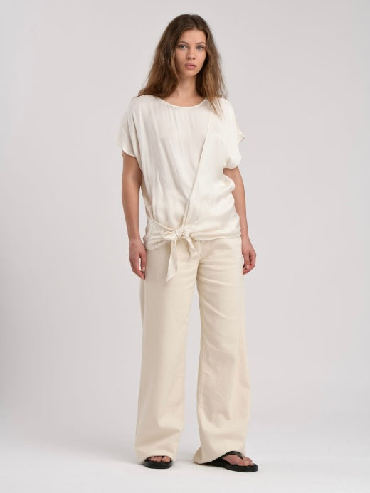 Humility Ecru Top with Tie