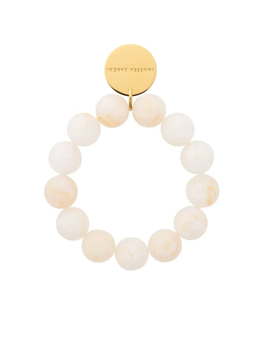 Vanessa Baroni Stone Flex Bracelet Pearl Marble
