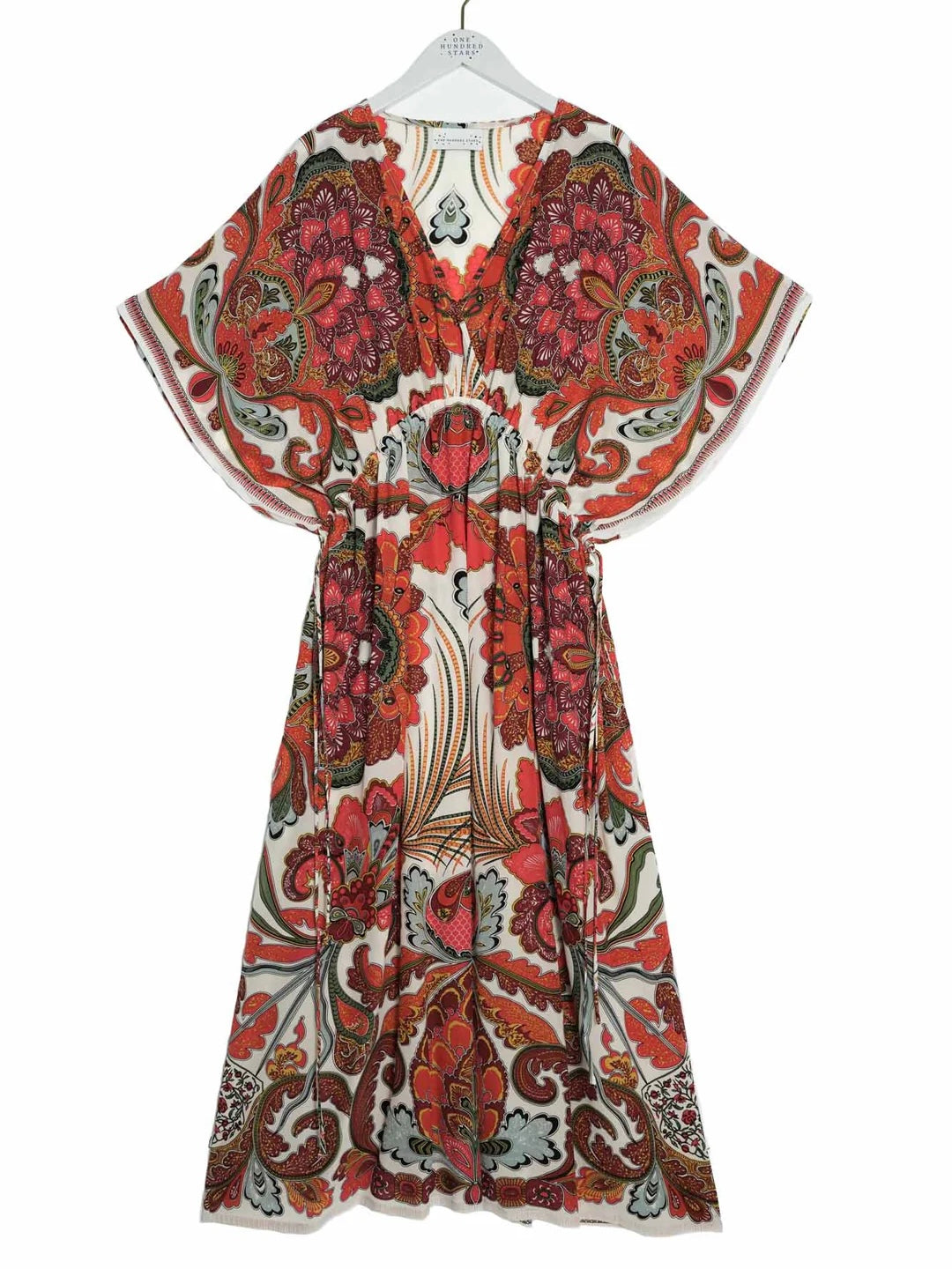 One Hundred Stars Fiesta Orange String Dress