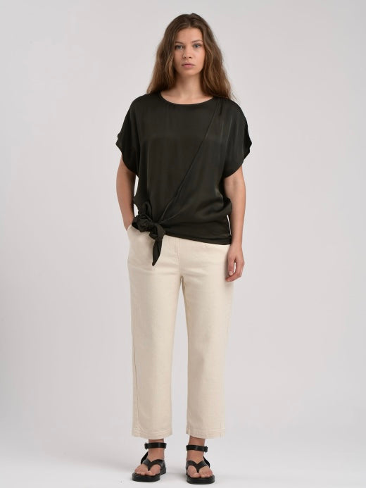 Humility Chocolate Top with Tie