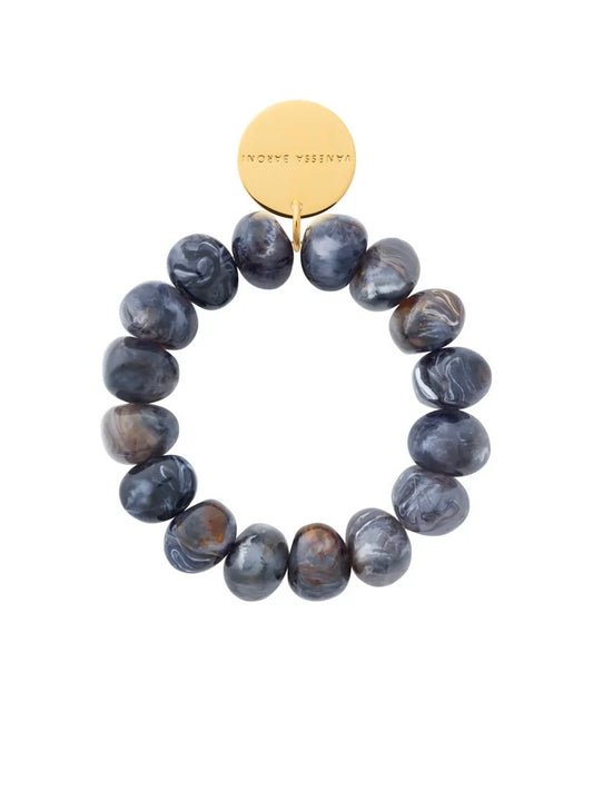 Vanessa Baroni Stone Flex Bracelet Blue Jeans Marble