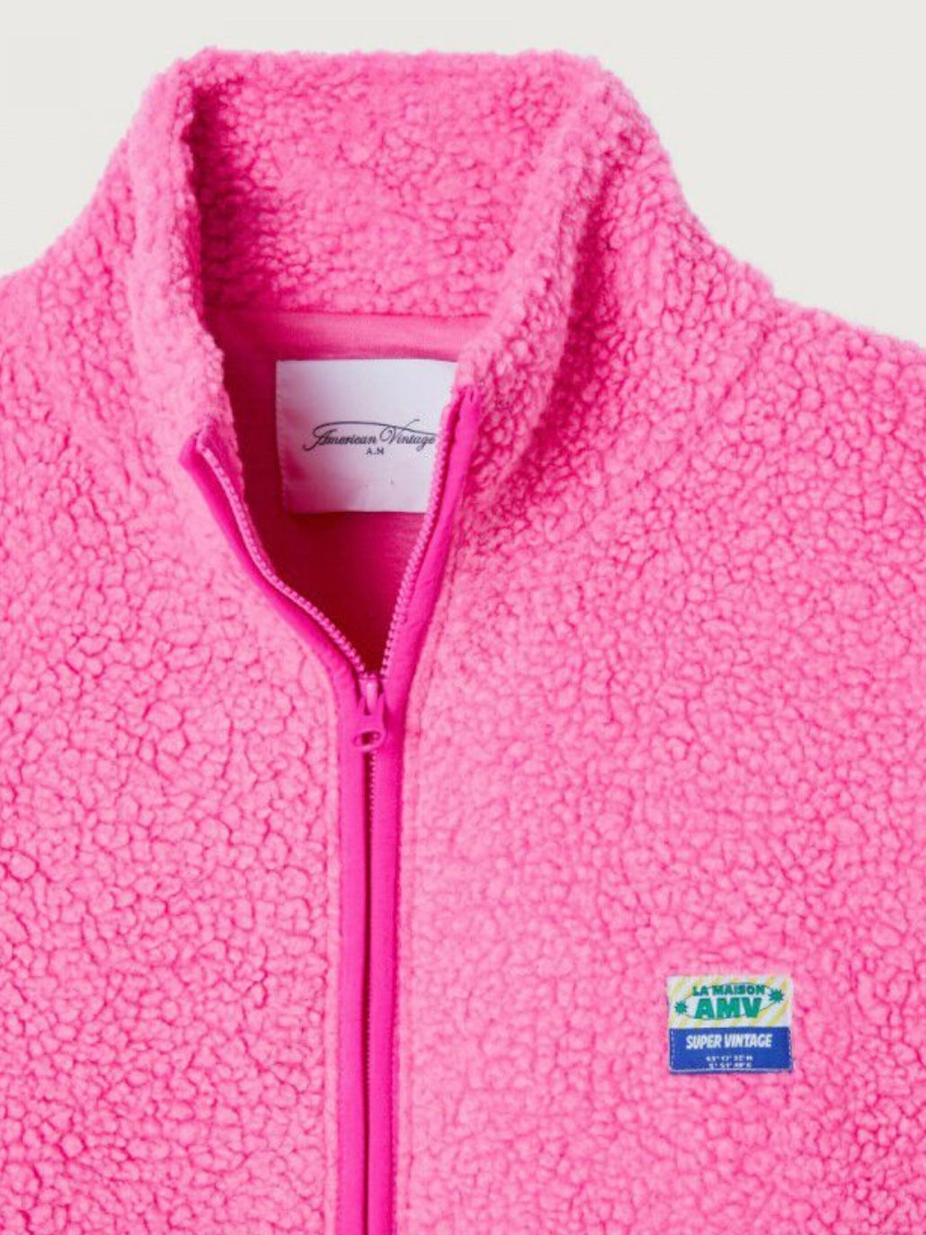 American Vintage Hoktown Fleece Jacket - Pink Melange