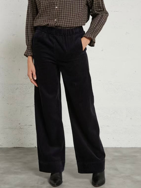 JC Sophie Paxton Cord Trousers-Midnight Blue