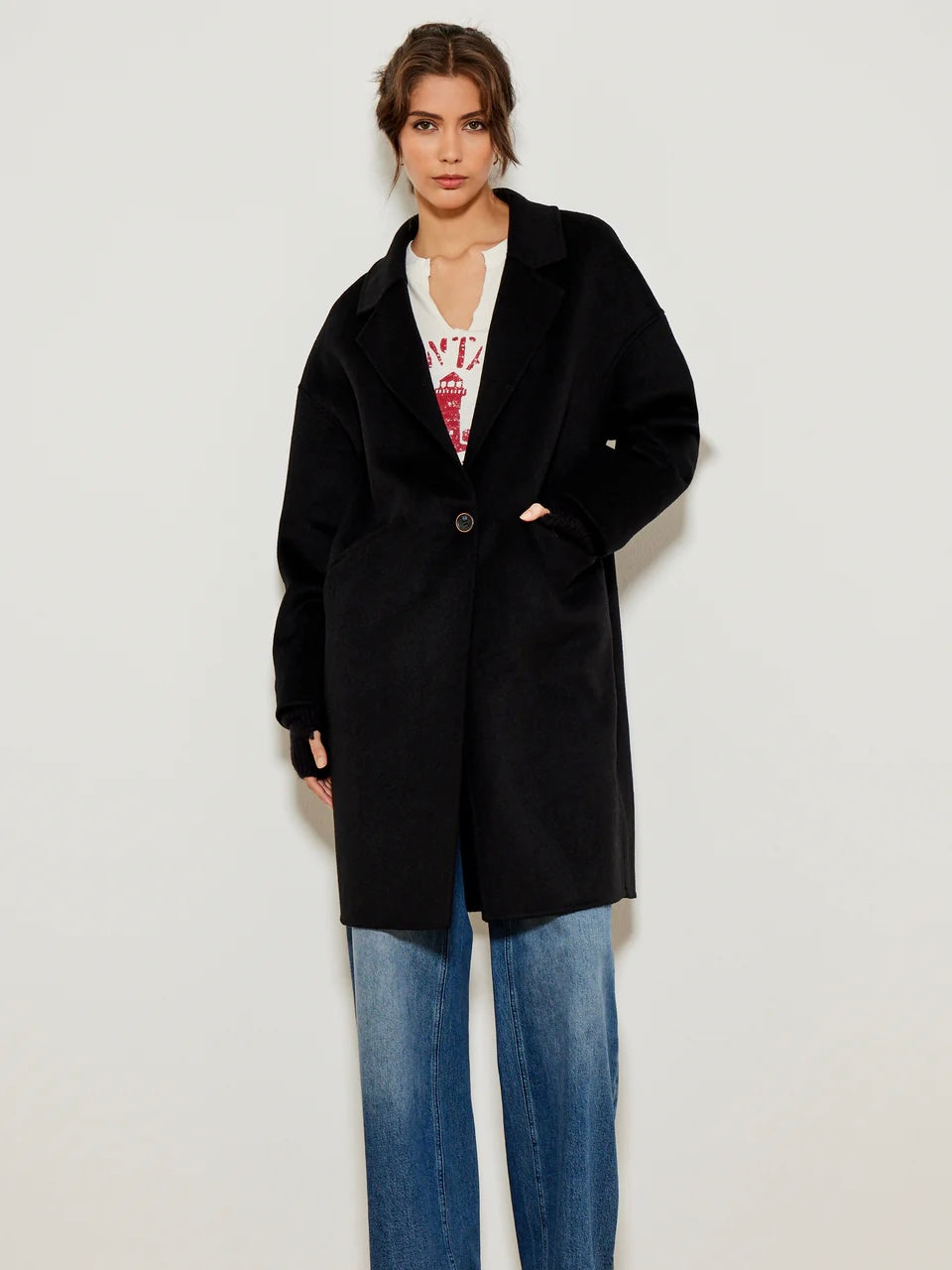 Five Malia Black Coat