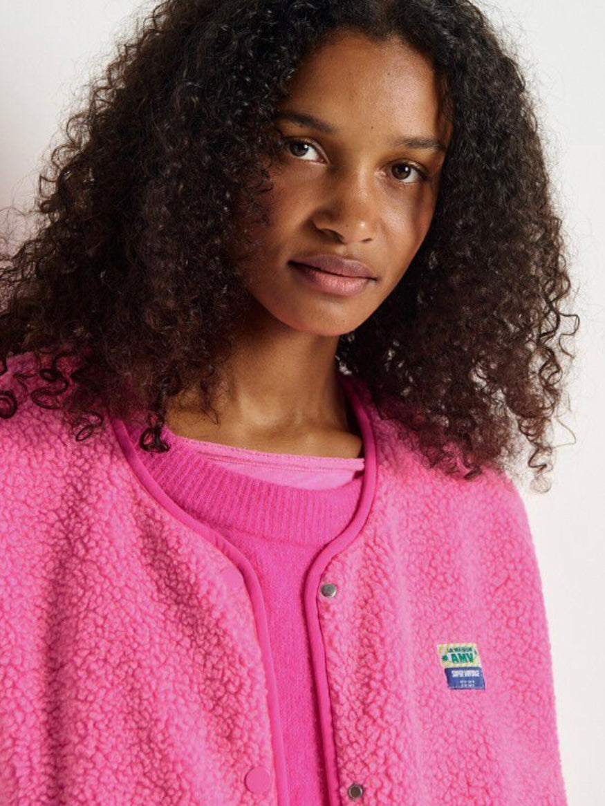 American Vintage Hoktown Gilet -Acid Pink Melange