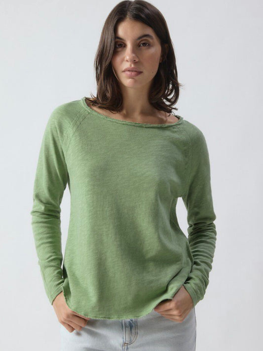 American Vintage Sonoma long sleeve top-Vintage Lemongrass
