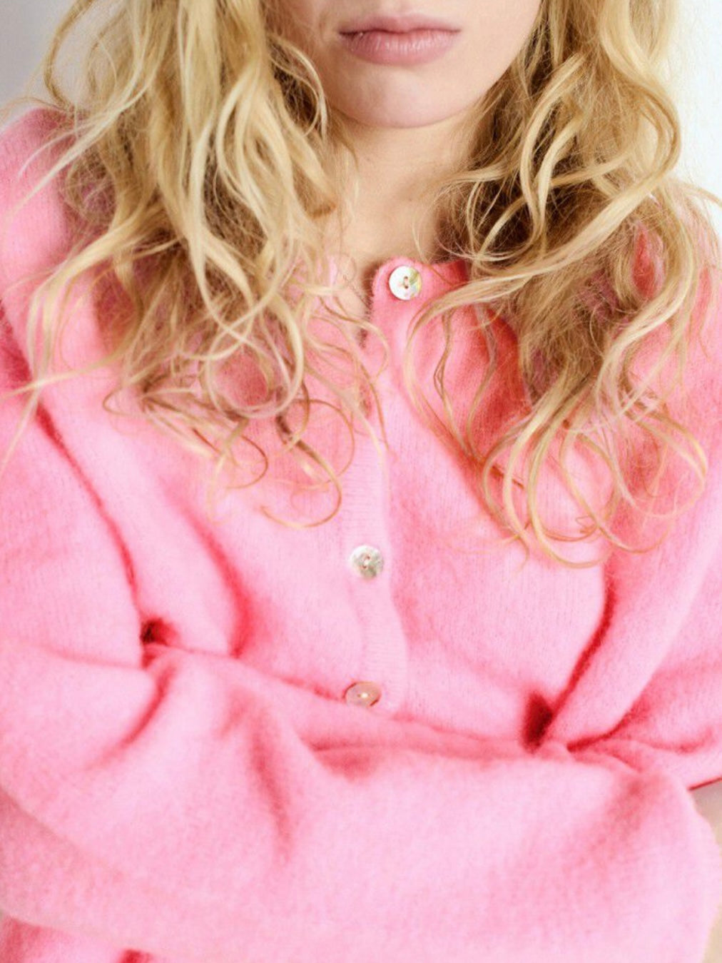 American Vintage Vitow Cardigan-Pink melange