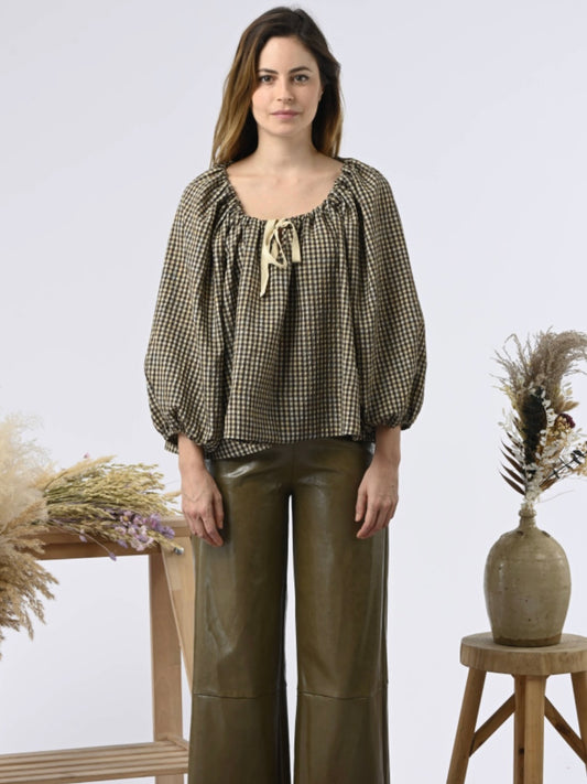 Orfeo Pat Blouse-Vichy choco