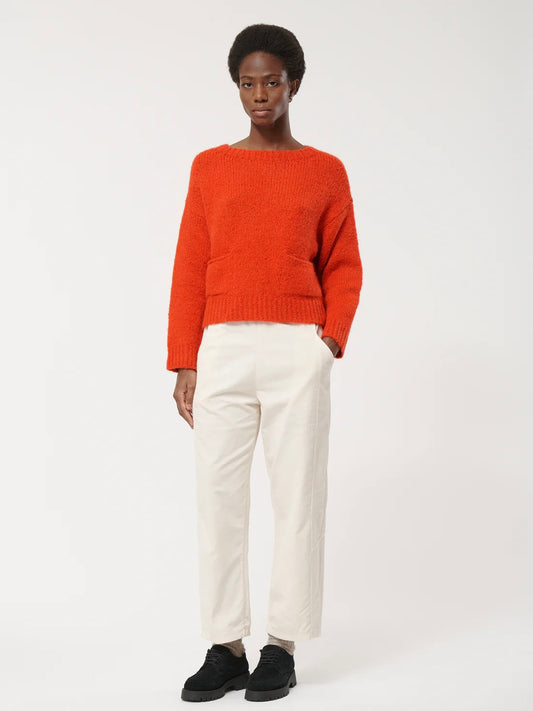 Humility Boucle Knit Sweater-Pumpkin