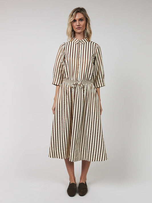 Lollys Laundry BristolLL Midi Skirt- Dark Mokka