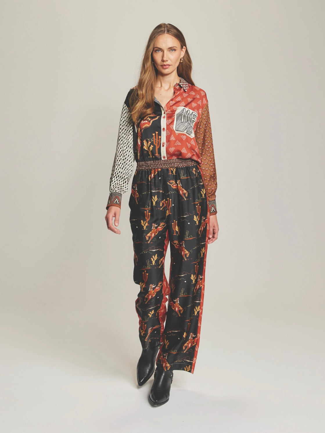Me369 Bailey Straight Leg Pants-Rodeo