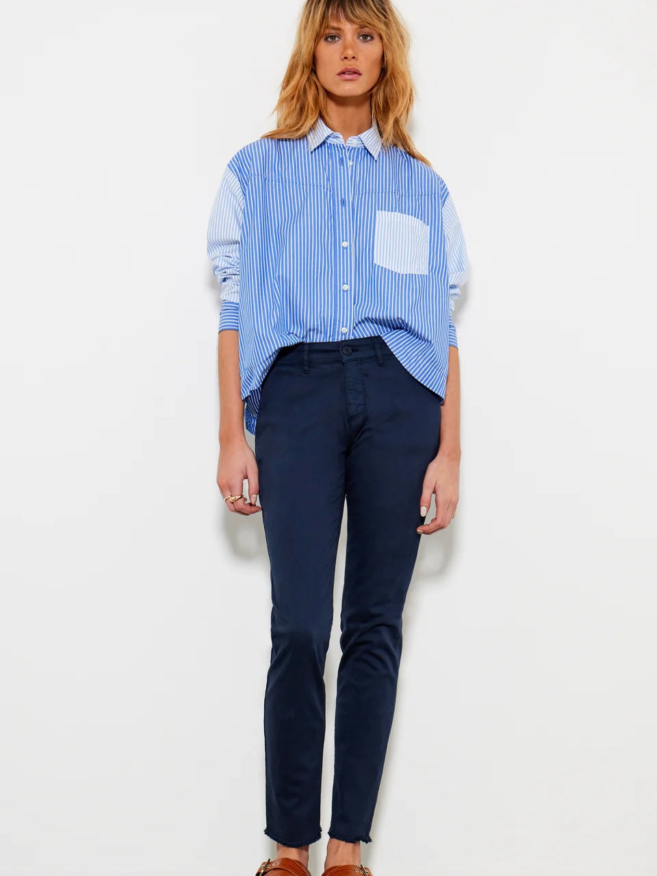 FIVE Cathy Cigarette Trousers Navy