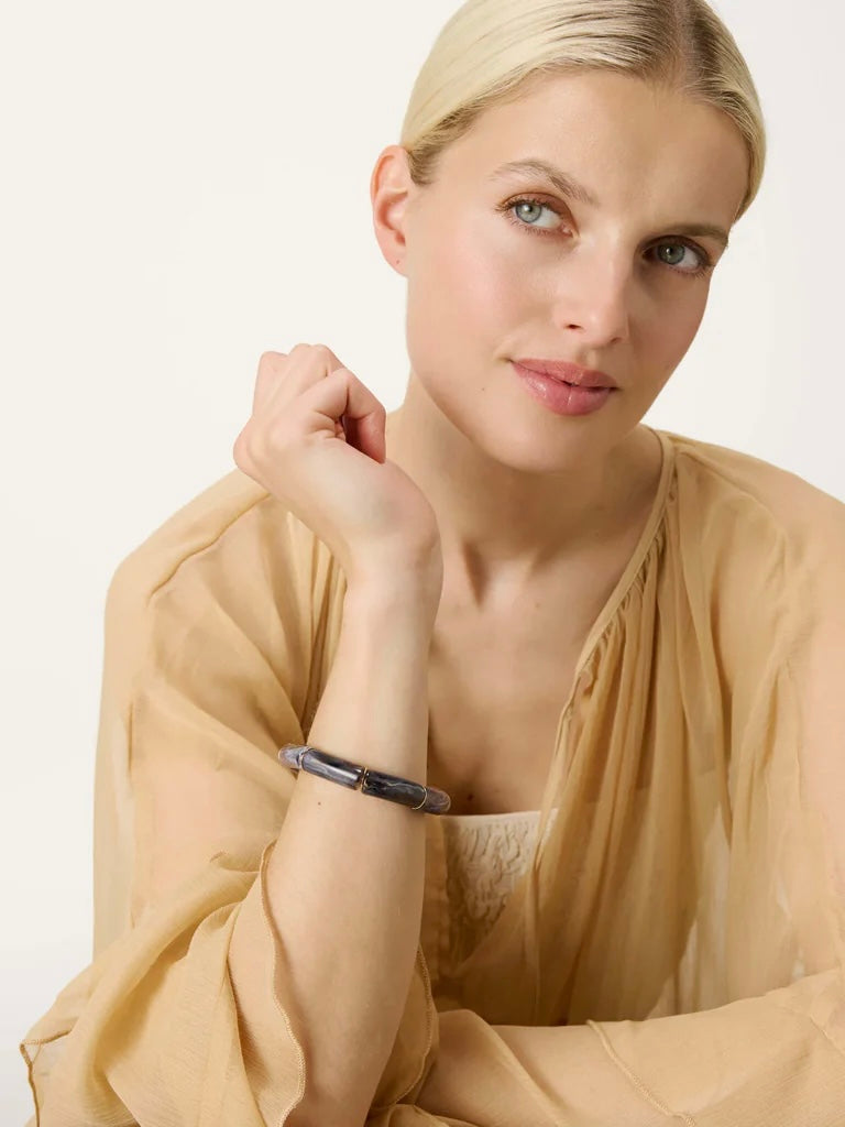 Vanessa Baroni Flex Bracelet Blue Jeans Marble
