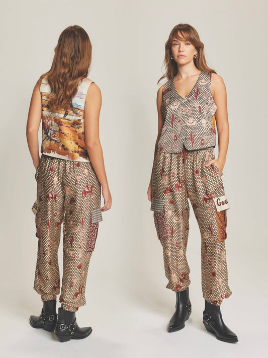 Me369 Gianna Cargo Pants-Rodeo