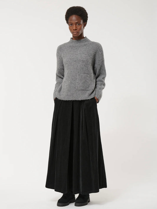 Humility Grey Boucle Knit Sweater