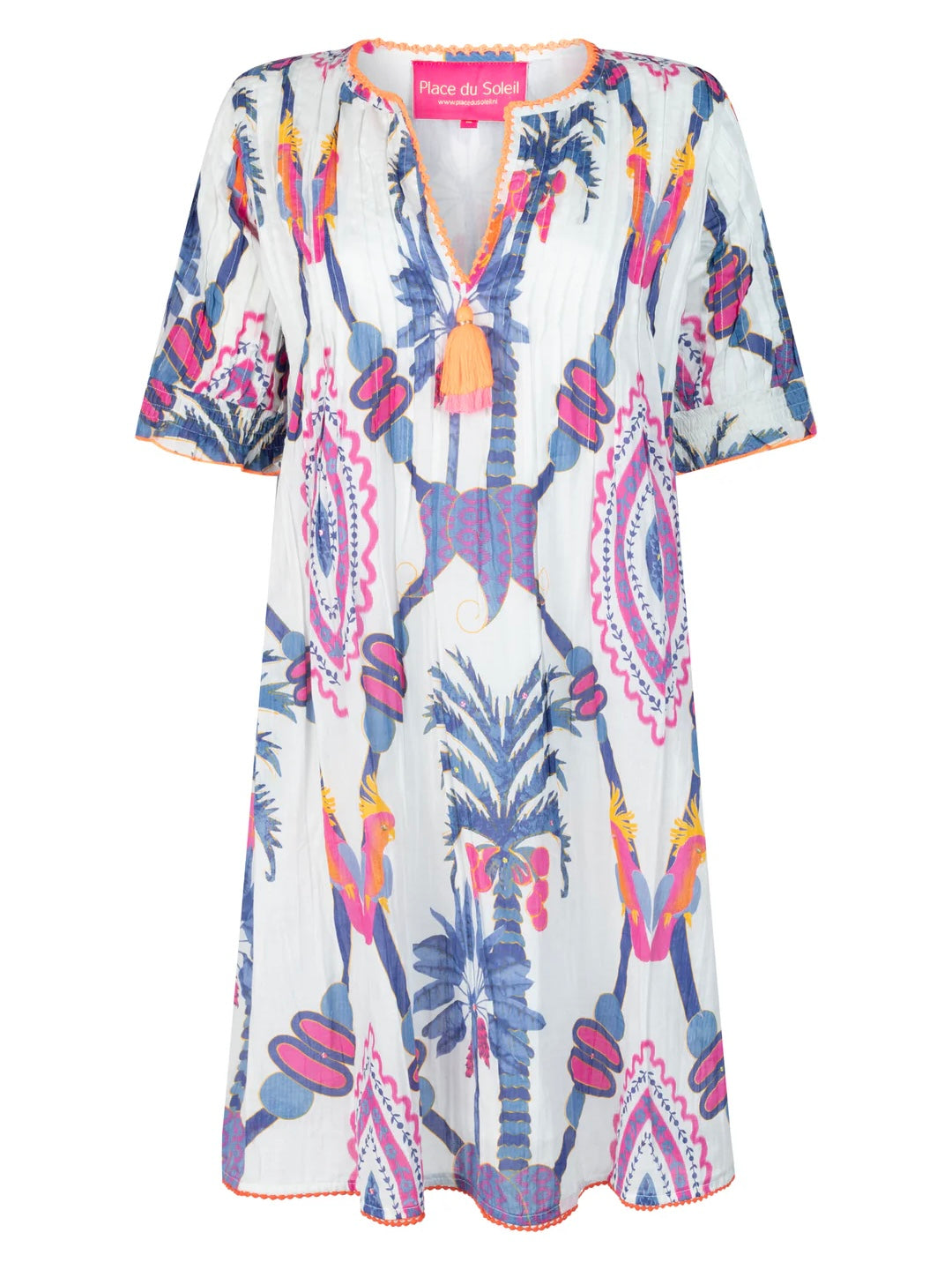Place du Soleil Blue Bird Short Dress
