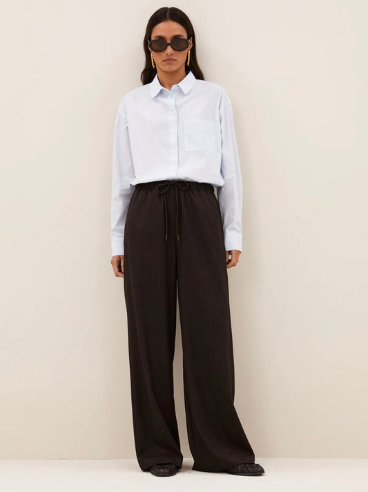 by_bar Pelle Pinstripe Pants-Brown