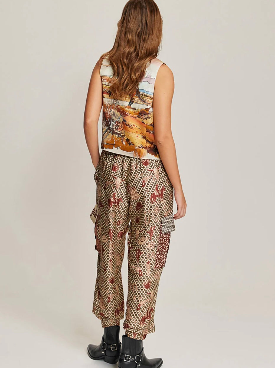 Me369 Gianna Cargo Pants-Rodeo