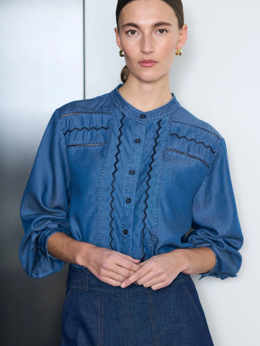 Pieszak Celika Embroidered Denim Shirt