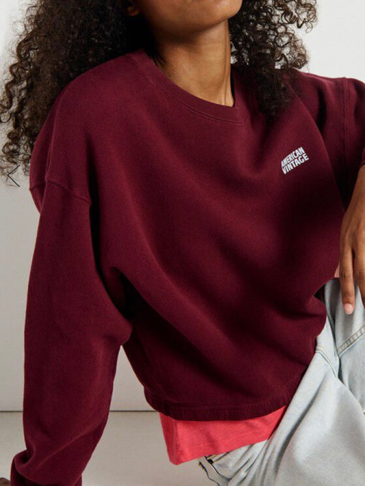 American Vintage Izubird Sweatshirt-Vintage Burgundy
