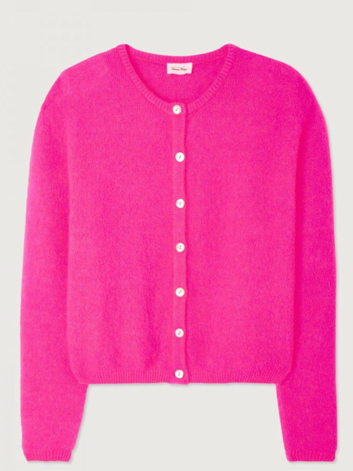 American Vintage Vitow Cardigan-Neon Pink Melange