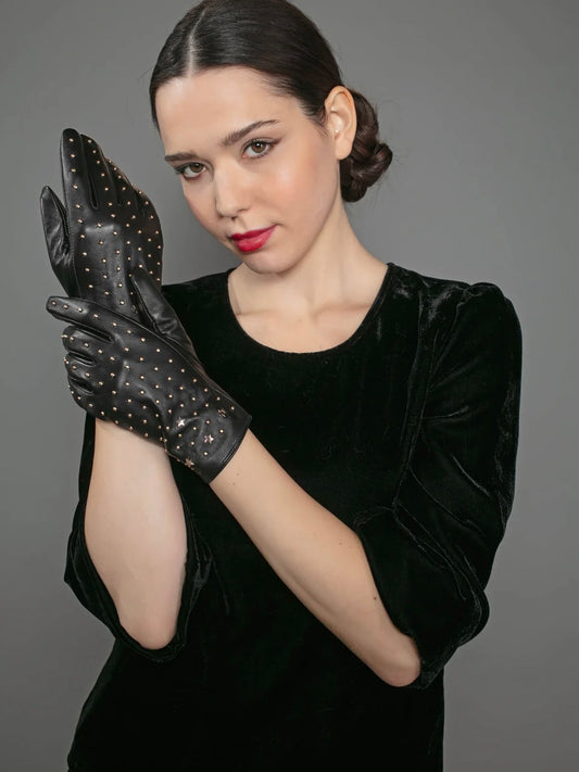 Nooki Tishan Black Leather Gloves