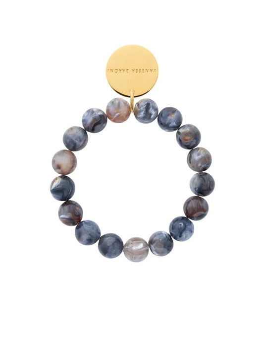 Vanessa Baroni Mini Beads Flex Bracelet Blue Jeans