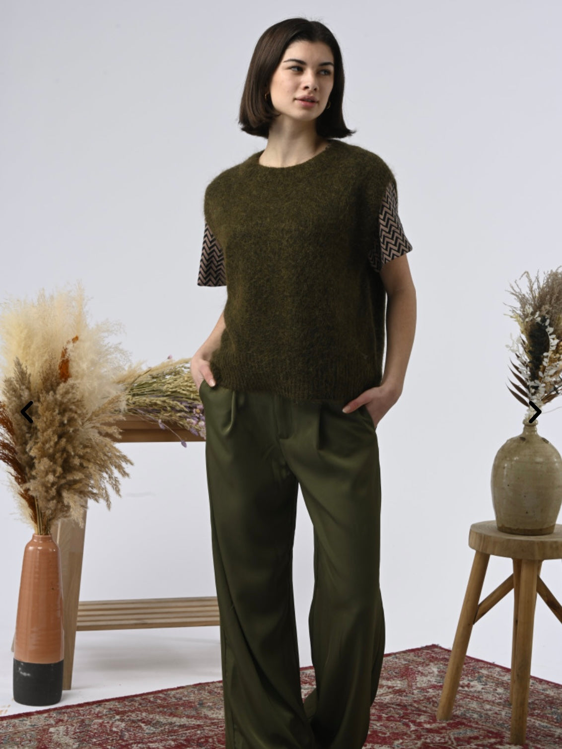 Orfeo Mirta Sleeveless Knit-Khaki