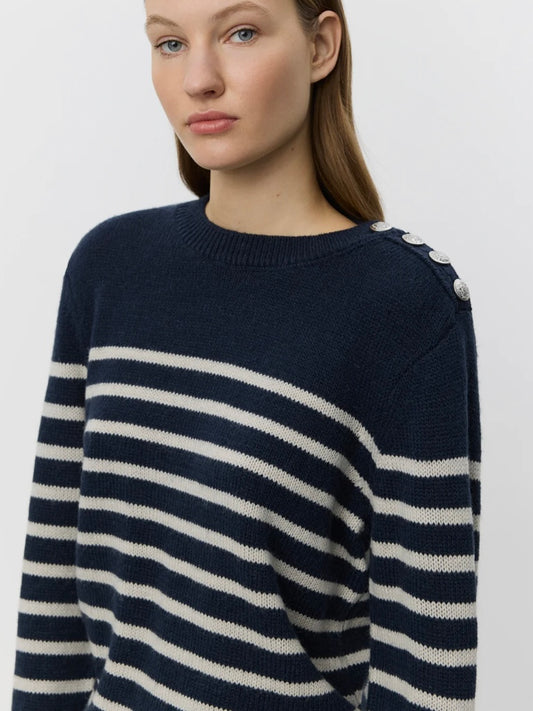 Sofie Schnoor Tilda Sweater Navy Striped