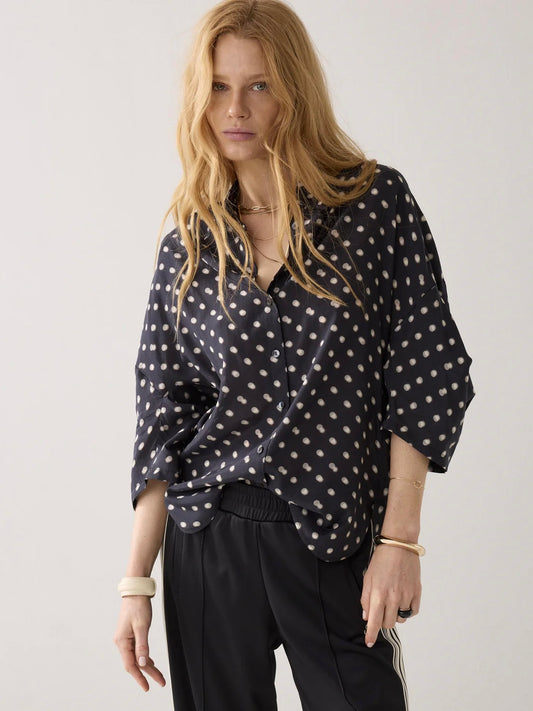 Summum Blouse with Dots-Black