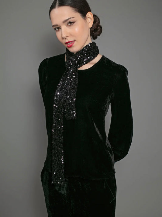 Nooki Shimmer Scarf Black