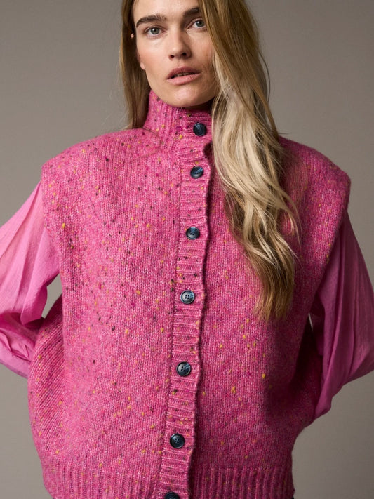 Pieszak Holly High Neck Knit- Berry Glow