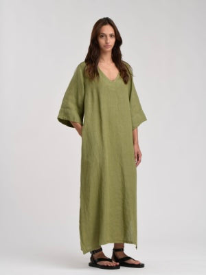 Humility Khaki Linen Dress