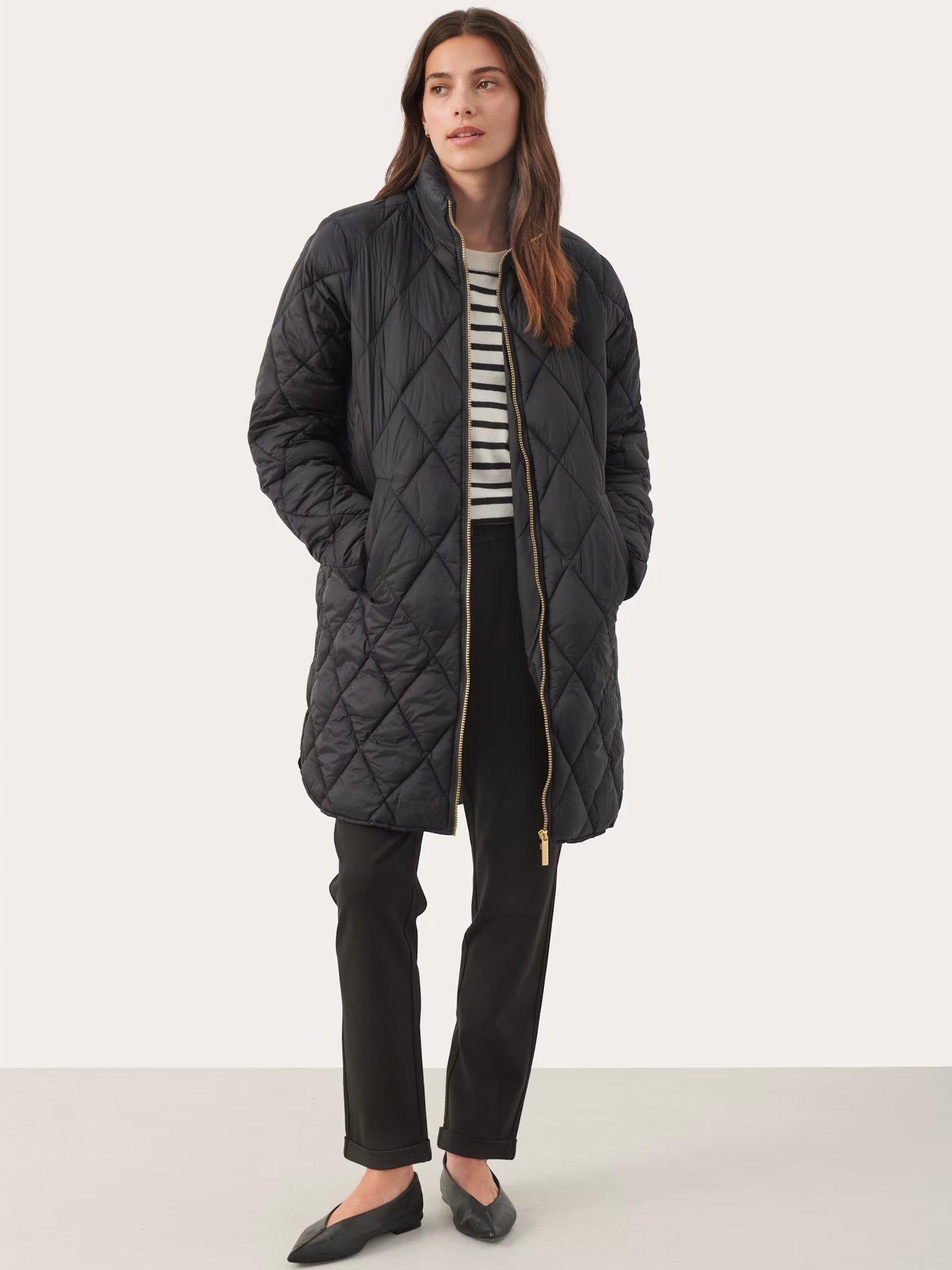 Part Two Olilas Quilted Coat-Black