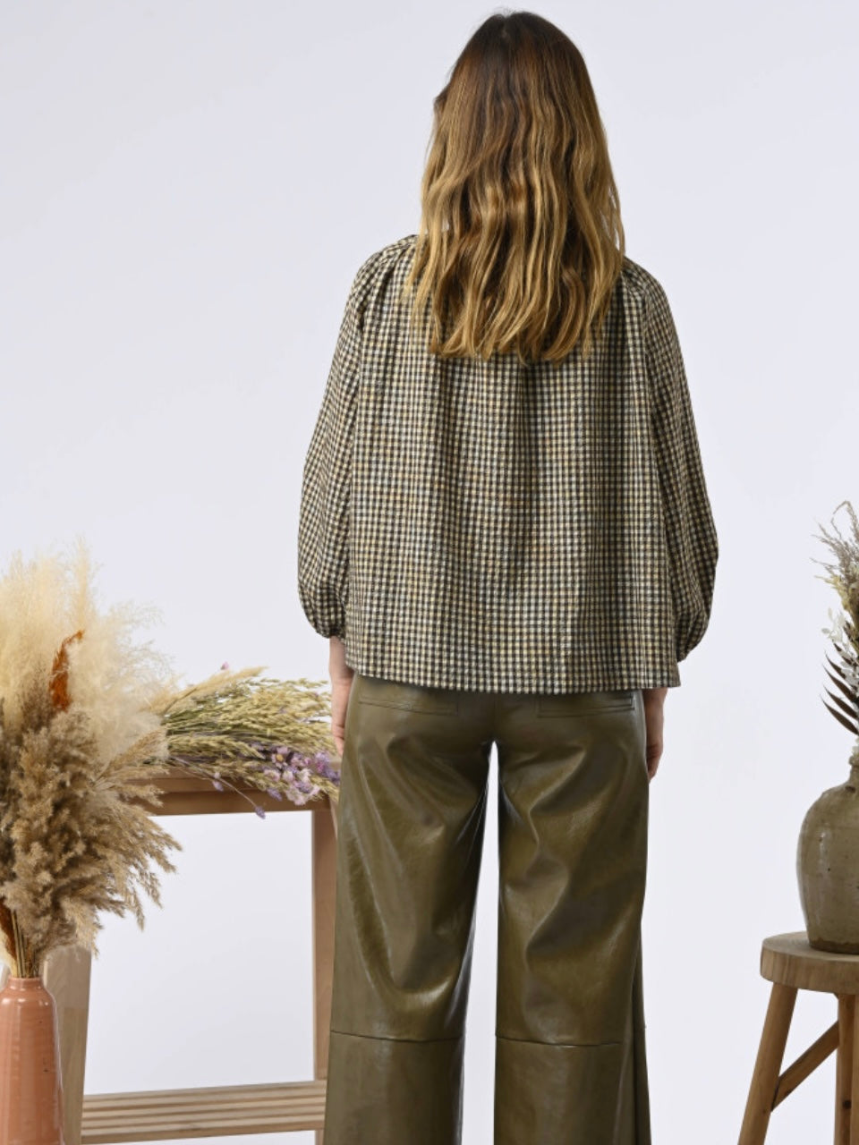 Orfeo Pat Blouse-Vichy choco