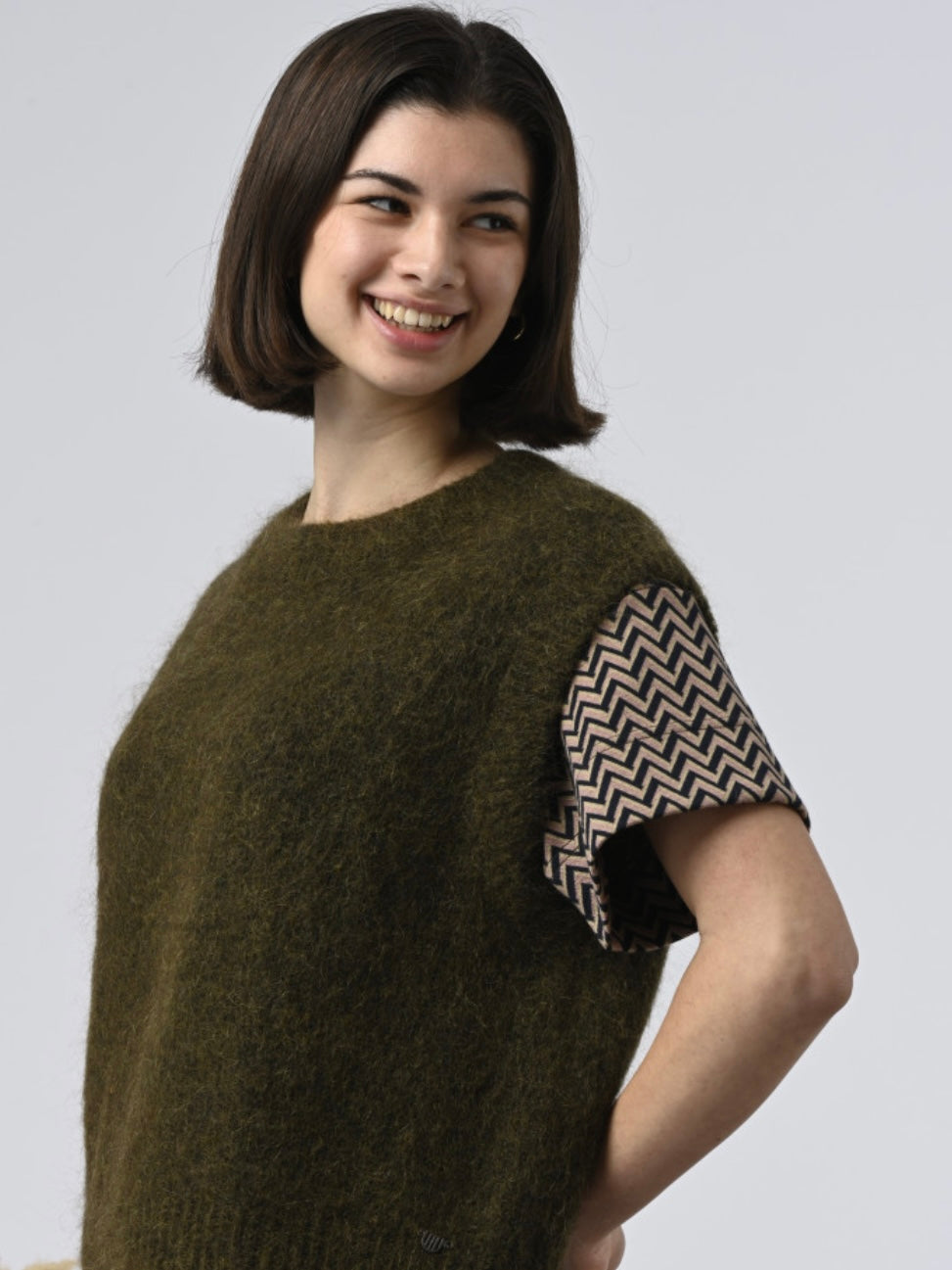 Orfeo Mirta Sleeveless Knit-Khaki