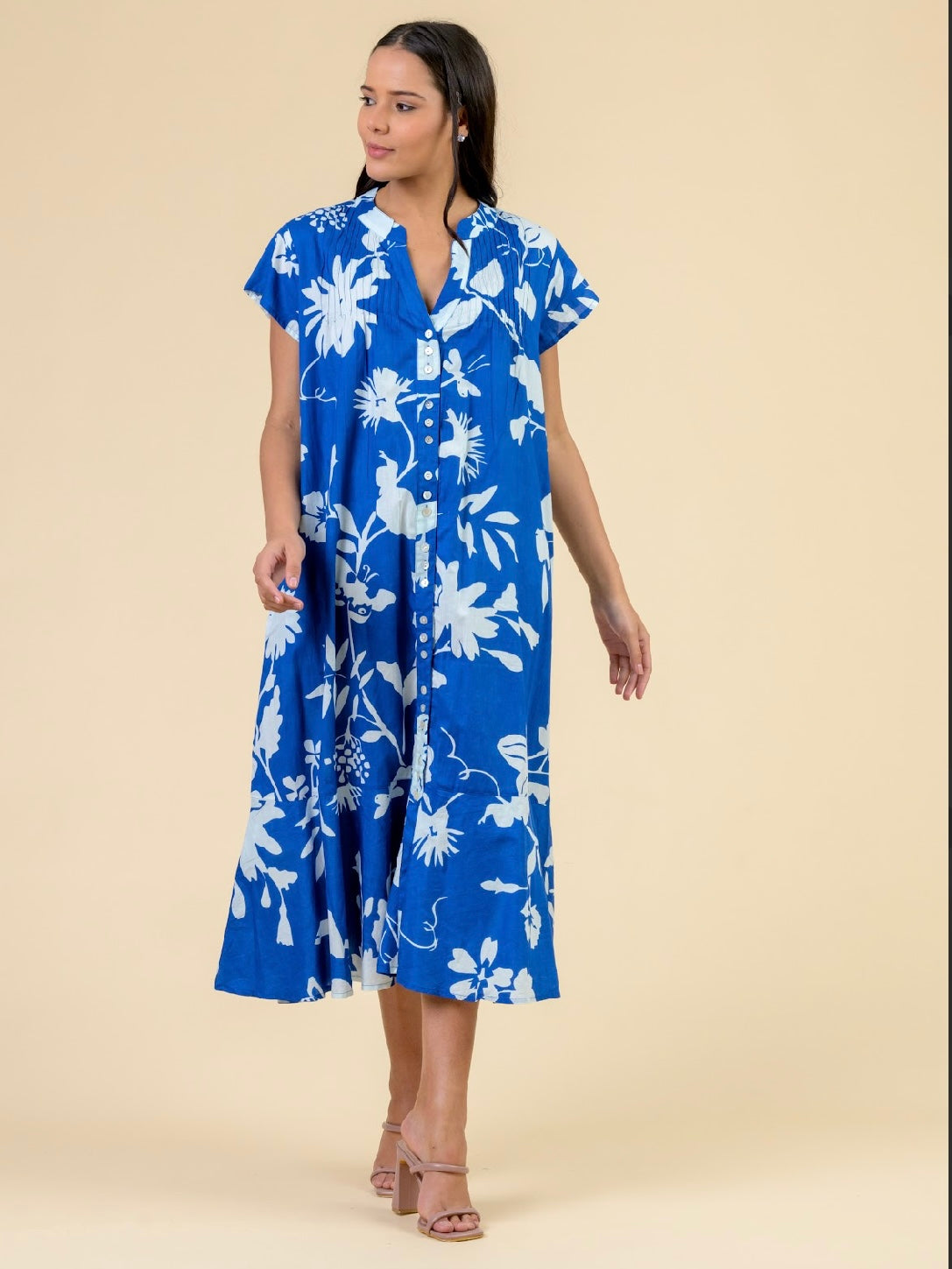 Handprint Dream Apparel Leslie Dress Floral Blue