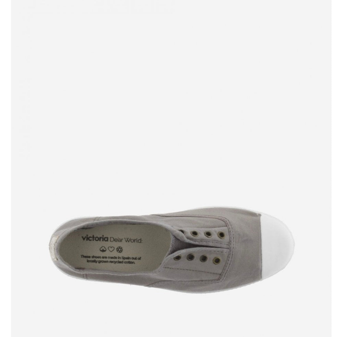 Victoria No-lace organic cotton pump-Gris