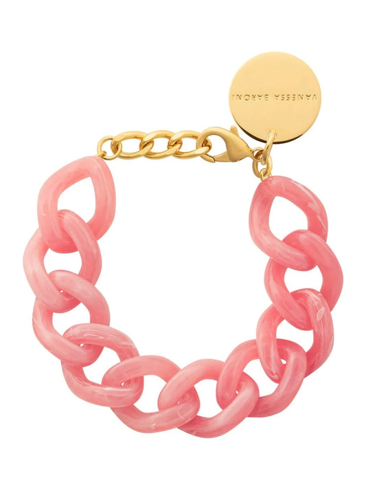 Vanessa Baroni Mini Flat Chain Bracelet Watermelon Marble
