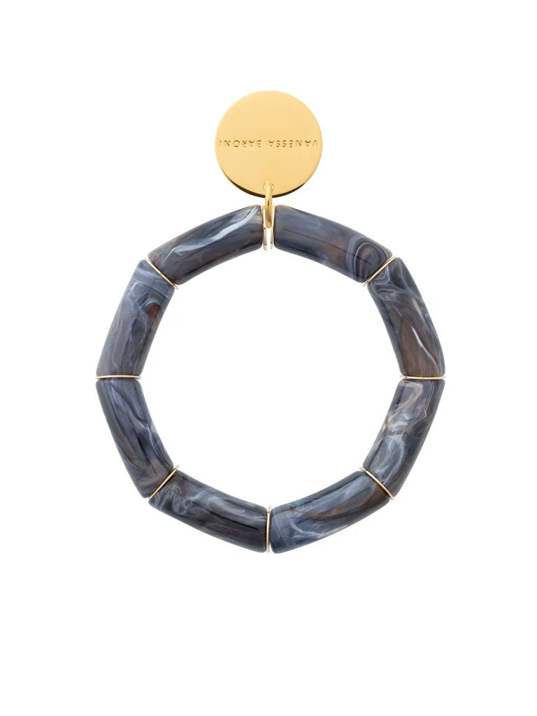 Vanessa Baroni Flex Bracelet Blue Jeans Marble