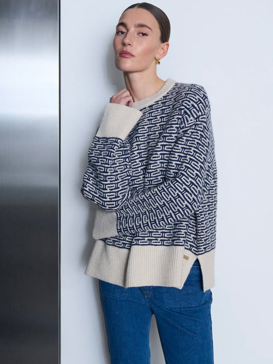 Pieszak Talia Knit Pullover-Midnight Navy