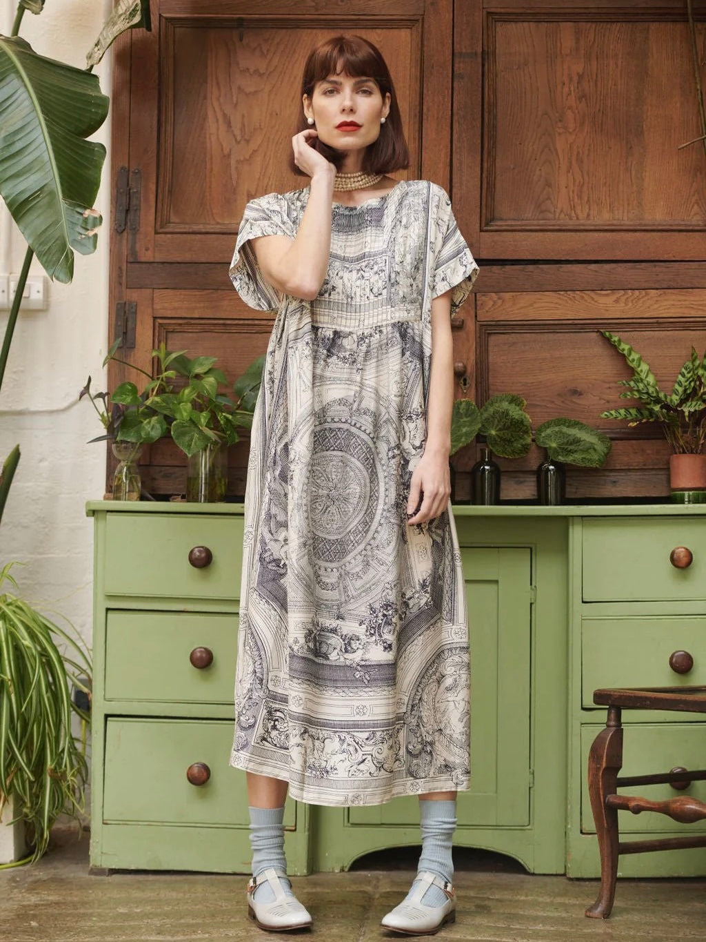 one hundred stars pleat dress Block Taupe Pinch Pleat Dress One Hundred Stars USA