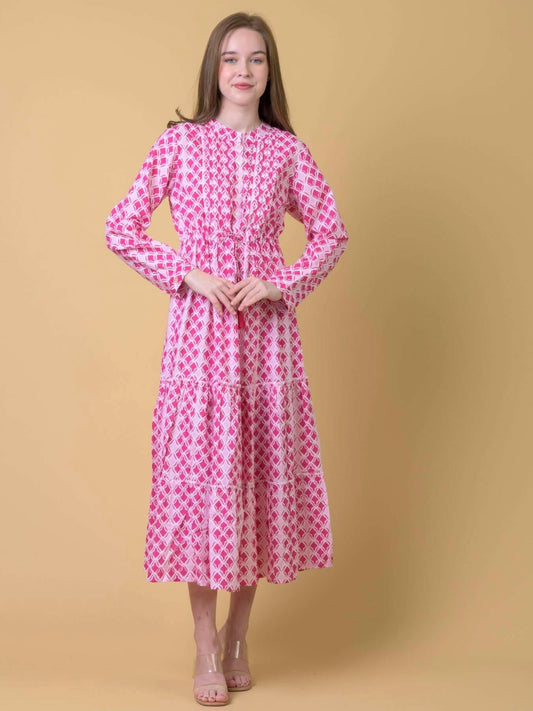 Handprint Dream Apparel Corfu Dress Maxton Pink