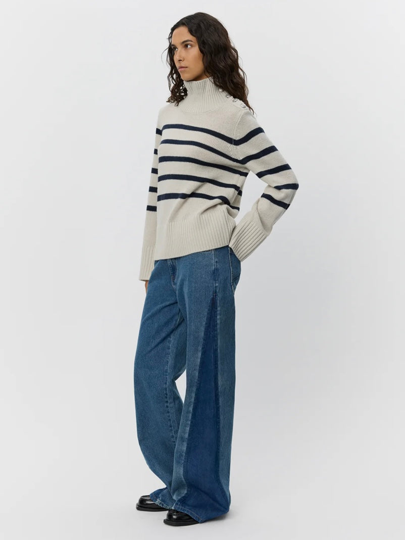 Sofie Schnoor Margaret Sweater Grey Striped