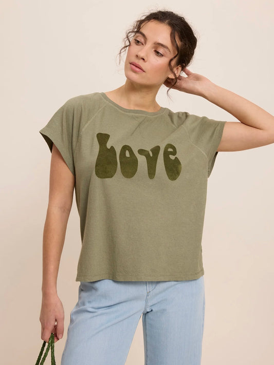 FIVE Love T Shirt -Khaki