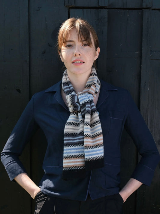 Quinton+Chadwick Small Stripe Scarf -Fossil