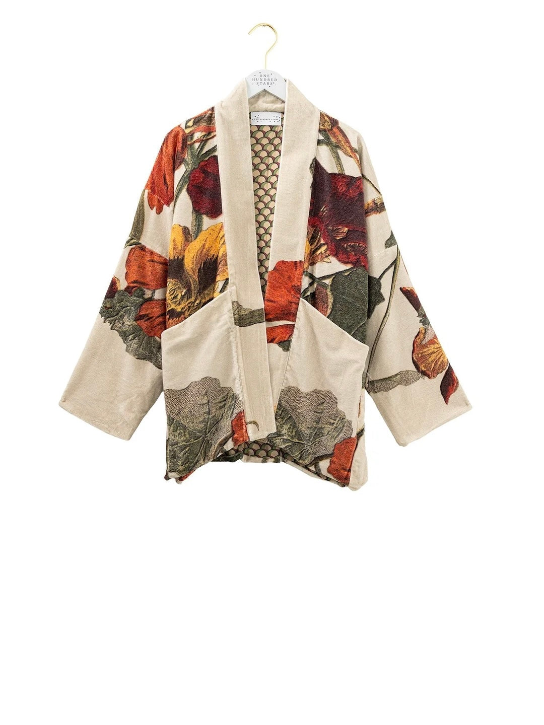 One Hundred Stars Nasturtium Fawn Velvet Pocket Jacket
