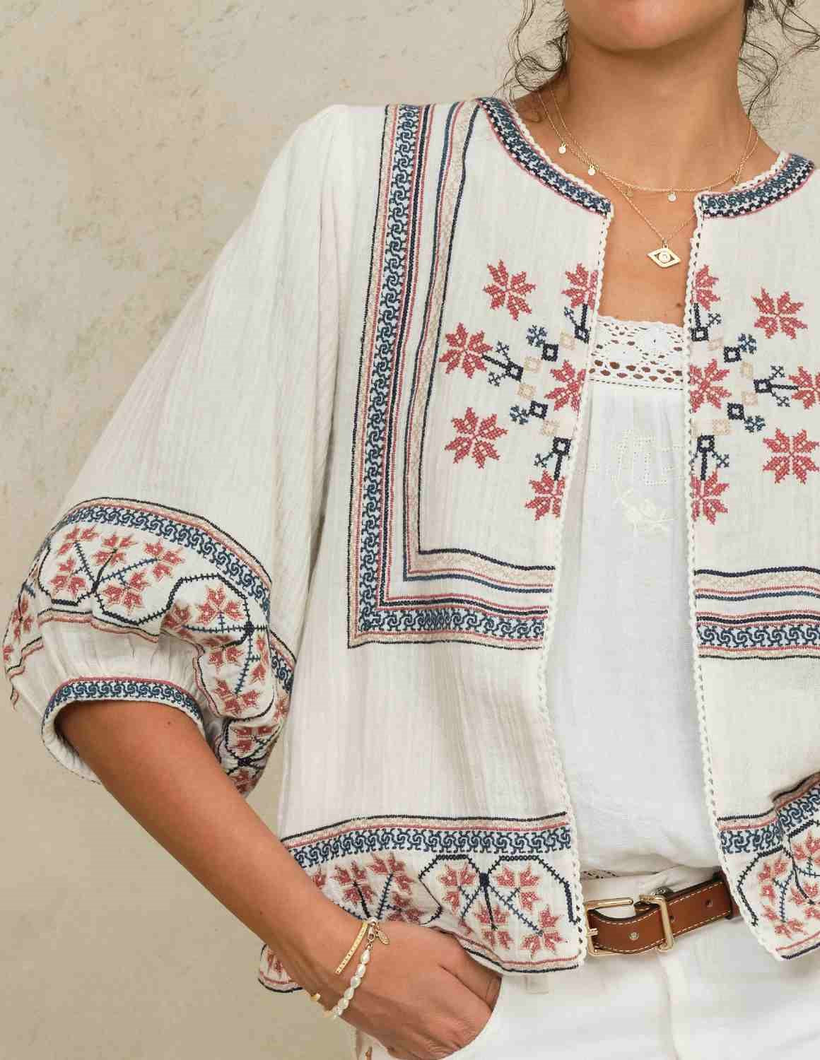 M.A.B.E Calista Embroidered Jacket